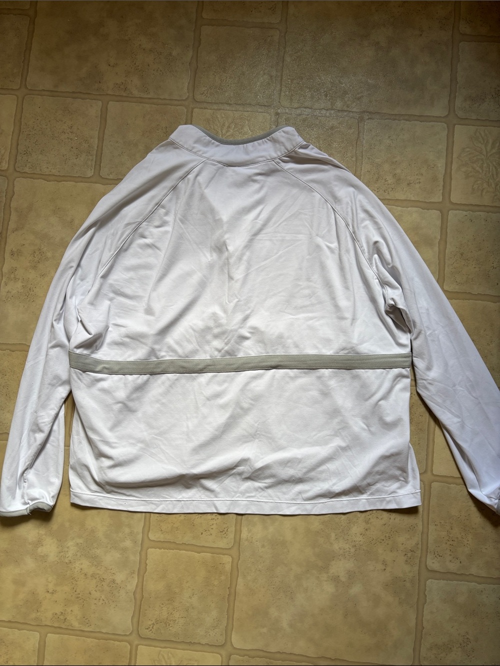 Coolibar UPF 50+ Womens White/Gray Track Suit Jacket 1/4 Zip w/ Pockets XXL tag - Picture 2 of 10